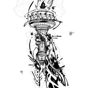 art du croquis en tatouage Flamme