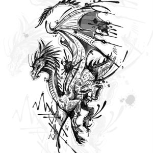 art du croquis en tatouage Dragon